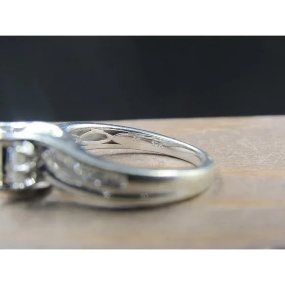 Size 6.5 10K White Gold 2.4 Total Carat Weight Of Natural Diamonds Band Ring - Picture 7 of 10